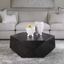 Volker 40"  Geometric Faceted Urban Modern Statement Coffee Table
