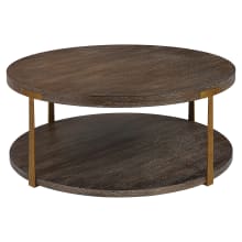 Palisade 40" Wide Diameter MDF, Metal, and Veneer Coffee Table