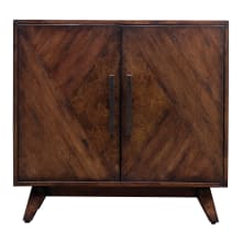 Liri 36 Inch Wide Mango Wood Cabinet with Adjustable Shelving by Matthew Williams