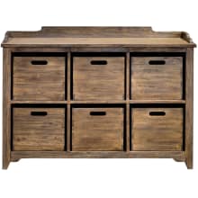 Ardusin 48" Wide 6 Drawer Mahogany Wood Accent Cabinet