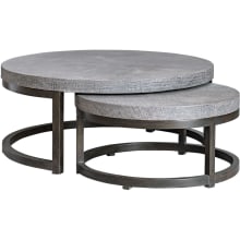 Aiyara 42-1/2" Wide Industrial Urban Nesting Coffee Tables - Set of (2)