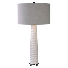 Mavone 1 Light 32" Tall Table Lamp with Grey Fabric Shade