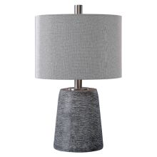 Duron 1 Light 23" Tall Table Lamp with Grey Fabric Shade