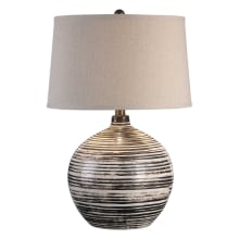 Bloxom 1 Light Table Lamp with Linen Shade
