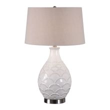 Camellia 1 Light 27 Inch Tall Table Lamp with Fabric Shade
