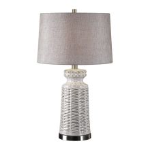 Kansa 1 Light 28.5 Inch Tall Table Lamp with Fabric Shade