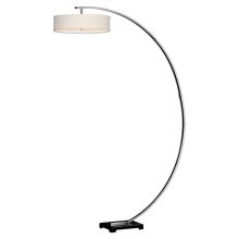 Tagus 2 Light 82" Tall Floor Lamp with White Fabric Shade