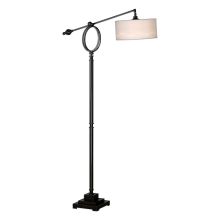 Levisa 1 Light 70" Tall Floor Lamp with White Fabric Shade