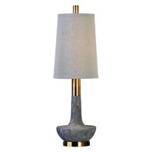Volongo 1 Light 31" Tall Table Lamp with Grey Fabric Shade