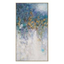 Floating 28 3/4 Inch x 52 3/4 Inch Framed Abstract Painting on Canvas by Constance Lael-Linyard