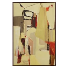 55" x 37" "Peaches" Framed Abstract Digital Print on Canvas