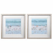 Sea Framed Beaches Prints on Paper - Set of 2