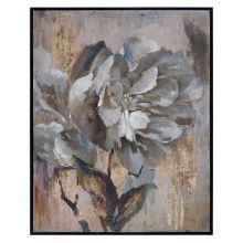 Dazzling 52" x 42" Fir Wood Frames Floral Hand Painted Artwork on Canvas