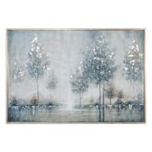 61 Inch x 41 Inch "Walk In The Meadow" Framed Art Print on Canvas by Grace Feyock