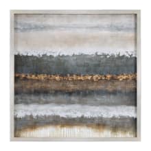 Layers 50 Inch Square "Landscape" Framed Hand Painted Wall Art on Canvas