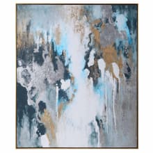 Stormy 61" x 51" Framed Abstract Painting on Paper by David Frisch