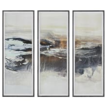 Graphite 63" x 63" Framed Abstract Painting - Set of 3