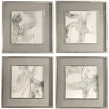 Divination 25-1/8" x 25-1/8" Four Panel Framed Abstract Art Print on Archival Paper