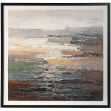 Tides 49" x 49" Framed Abstract Painting on Canvas