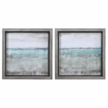 Aqua Framed Beaches Prints on Paper - Set of 2