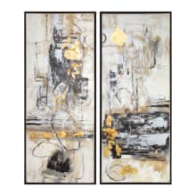 Life Scenes 21 Inch x 51 Inch Framed Abstract Painting on Canvas by Carolyn Kinder