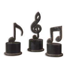 Music Notes Set of 3 Home Decor Table Top Figurines Statues