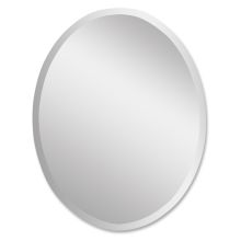 Oval 28" X 22" Frameless Beveled Edge Vanity Bathroom Wall Mirror