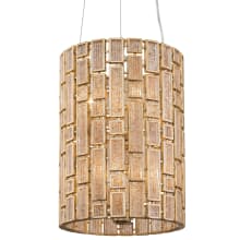 Harlowe 6 Light 14" Wide Pendant with Textured Glass