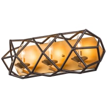 Geo 20" Bathroom Light with Hand Forged Steel Cage Shade