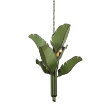 Banana Leaf 6 Light 23" Wide Abstract Candle Style Chandelier