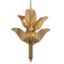 Banana Leaf 6 Light 23" Wide Abstract Candle Style Chandelier