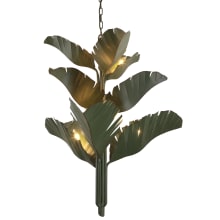 Banana Leaf 9 Light 37" Wide Abstract Candle Style Chandelier
