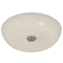 Swirled 2 Light 12" Ceiling Light with Hand Blown Shade