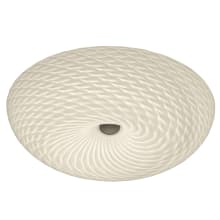 Swirled 2 Light 16" Ceiling Light with Hand Blown Shade