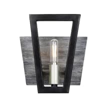 Zag 6" Bathroom Light with Reclaimed Wood and Recycled Steel