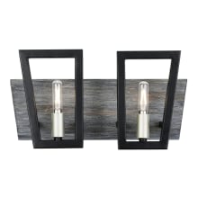 Zag 14" Bathroom Light with Reclaimed Wood and Recycled Steel