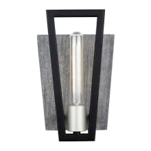 Zag 11" Wall Sconce with Reclaimed Wood and Recycled Glass