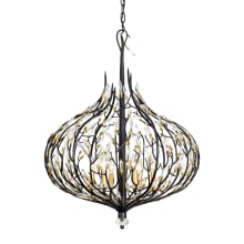 Bask 6 Light 27" Wide Crystal Abstract Chandelier