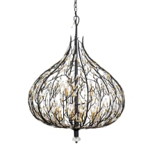 Bask 9 Light 32" Wide Crystal Abstract Chandelier
