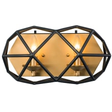 Geo 14" Bathroom Light with Hand Forged Steel Cage Shade
