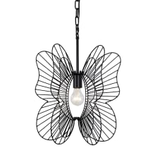Monarch Butterfly 15" Wide Decorative Single Pendant