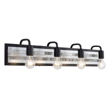 Abbey Rose 4 Light 34" Wide Bathroom Vanity Light