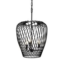 Elsa 16" Wide Cage Taper Candle Single Pendant