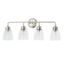 Helena 4 Light 31" Wide Bathroom Vanity Light