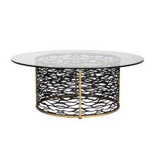Kato Wide Glass and Steel Coffee Table