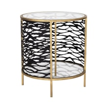 Kato Wide Glass and Steel End Table