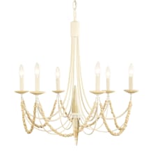 Brentwood 6 Light 27" Wide Taper Candle Style Chandelier