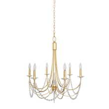 Brentwood 6 Light 27" Wide Taper Candle Style Chandelier