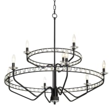 Monroe 9 Light 40" Wide Crystal Ring Chandelier