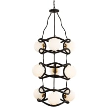 Black Betty 9 Light 24" Wide Abstract Chandelier